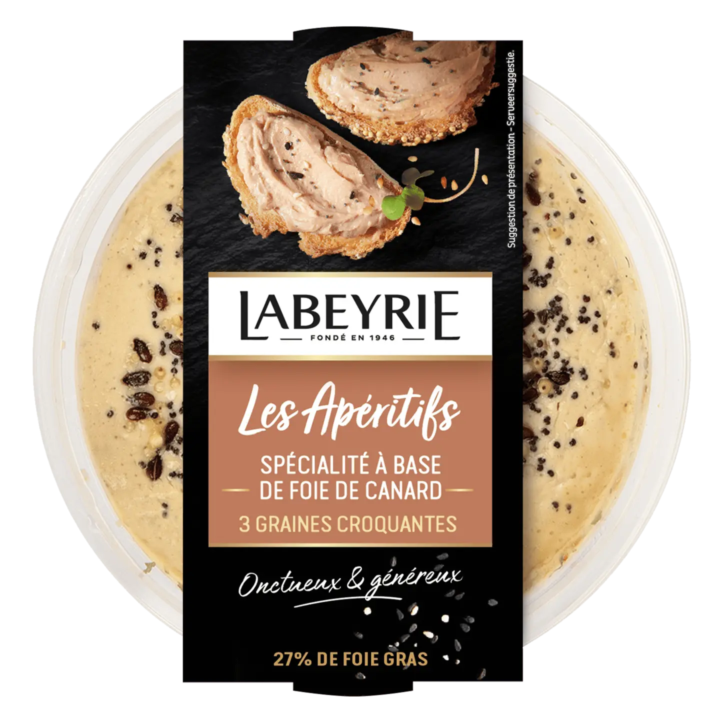 Tartinable de Foie Gras de Canard aux 3 graines croquantes